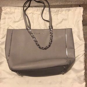 Gray Michael Kors Saffiano Leather Tote